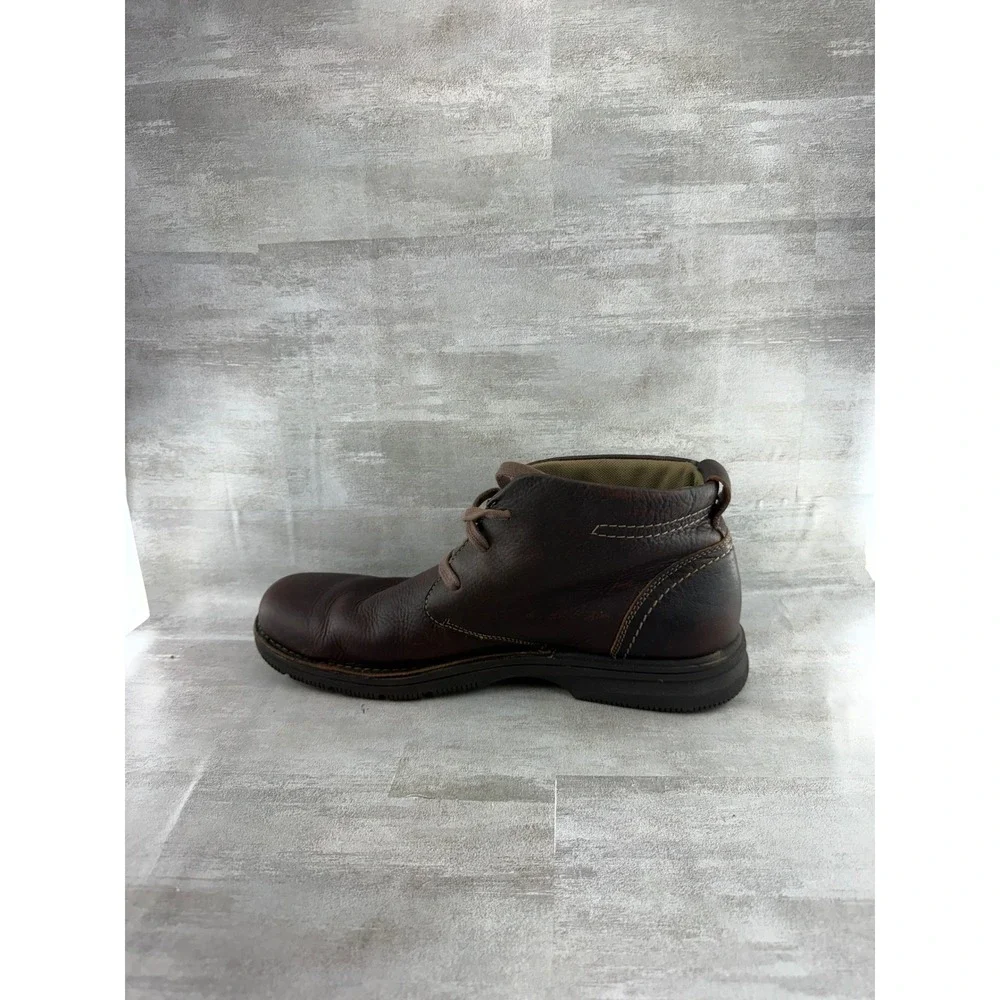 Clarks Men 26066261 Dark Brown Leather Chukka Ankle Boots Size 12M